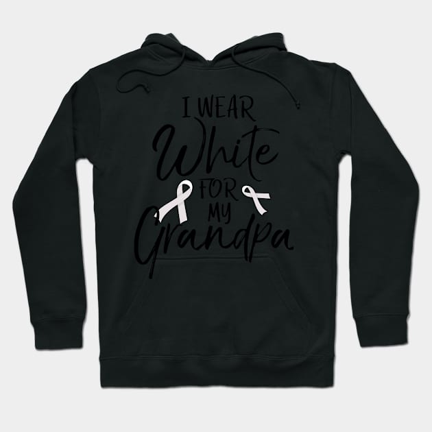 I Wear White For My Grandpa Lung Cancer Awareness Hoodie by thuylinh8